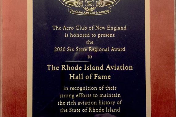 Aero Club of New England Excellence Award 2020